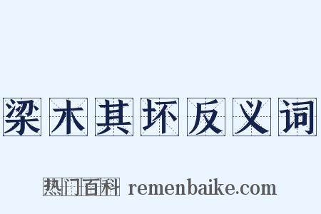 梁木其坏反义词是什么意思的图片